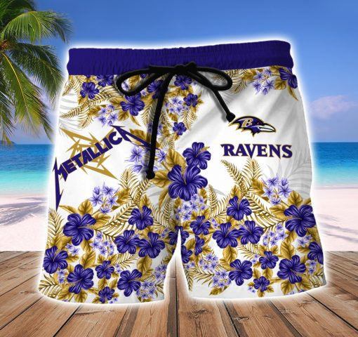 Baltimore Ravens Hawaii Shirt & Shorts BG327