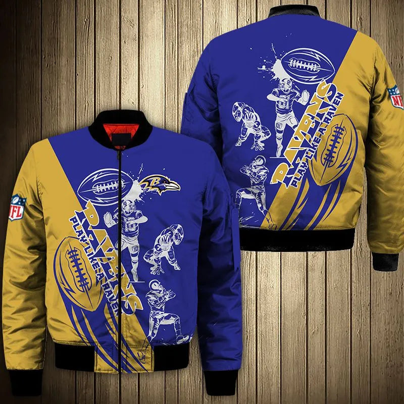 Baltimore Ravens Jackets Cartoon Athlete Ball Star