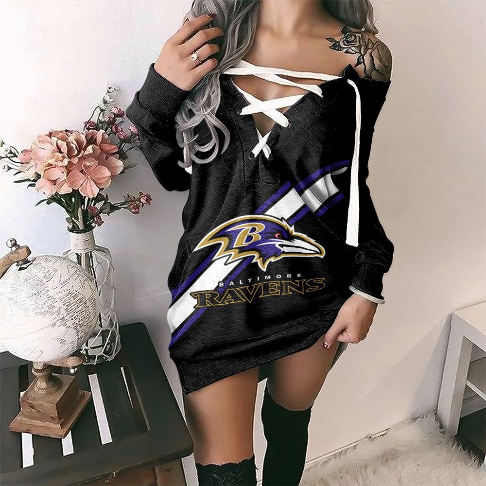 Baltimore Ravens Lace-Up Sweatshirt 40