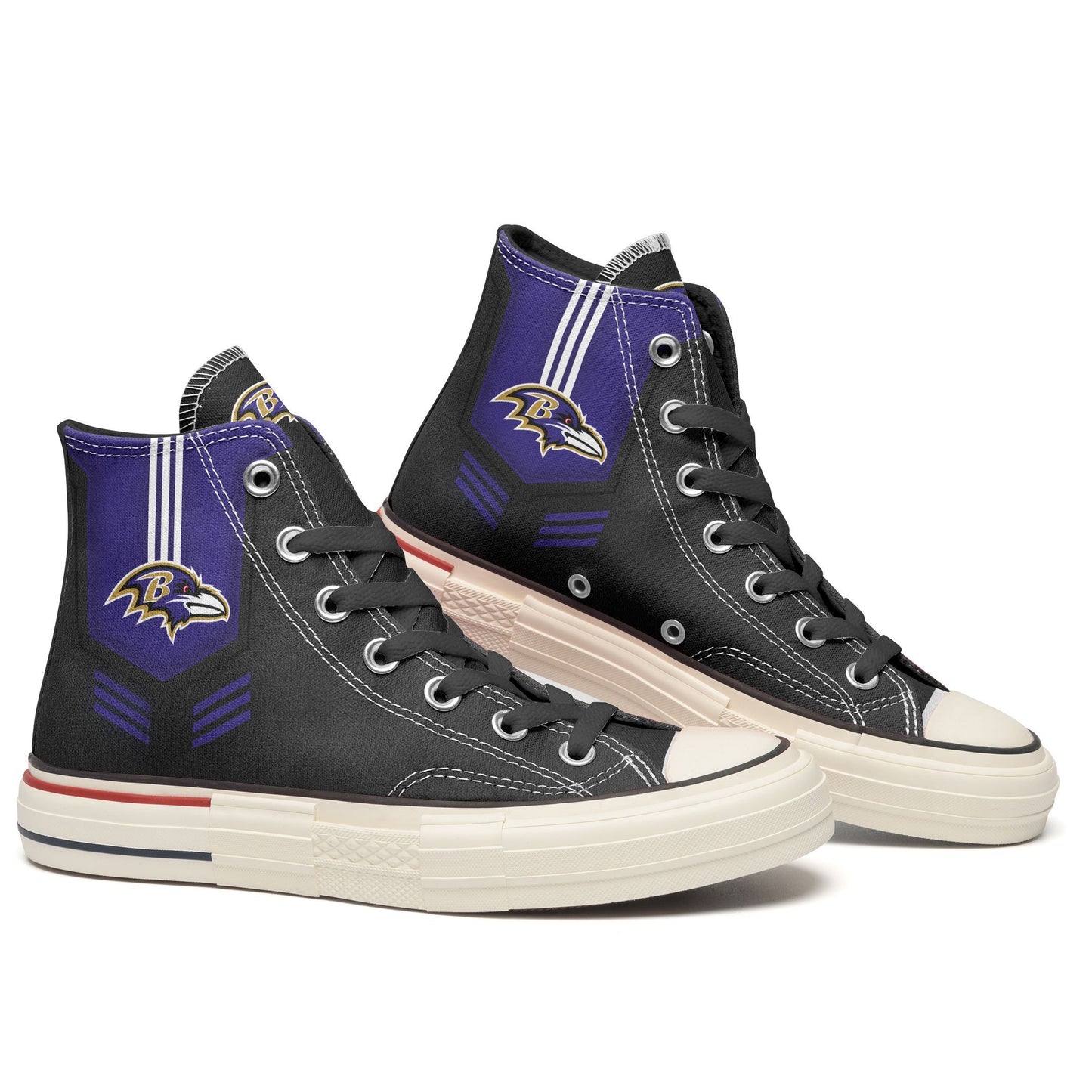 Baltimore Ravens New High Top Canvas Shoes 60