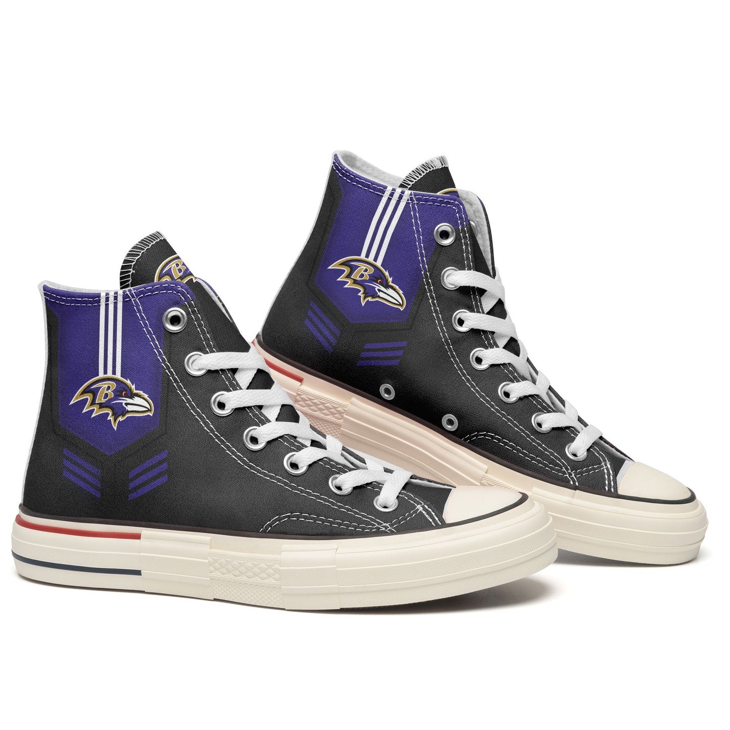 Baltimore Ravens New High Top Canvas Shoes 60