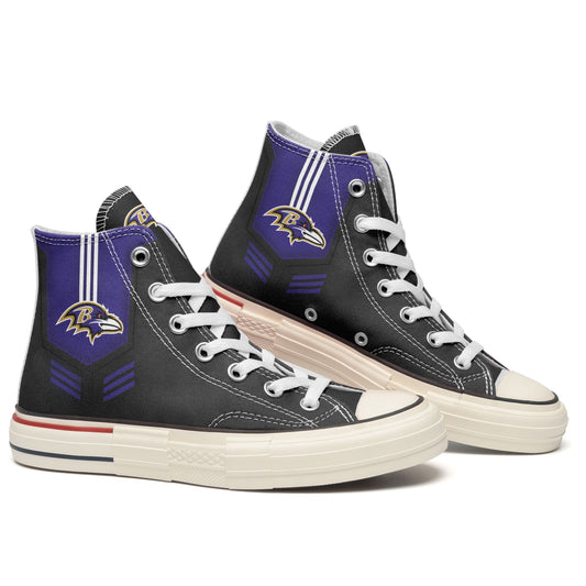 Baltimore Ravens New High Top Canvas Shoes 60