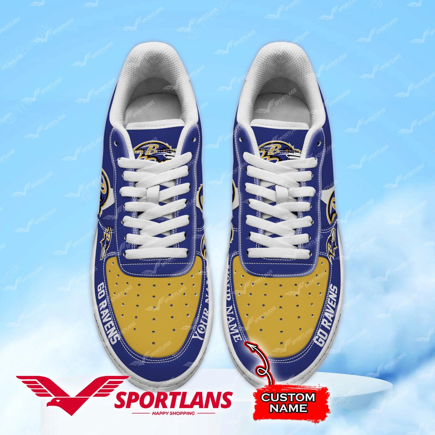 Baltimore Ravens NFL Personalized AF1 Shoes