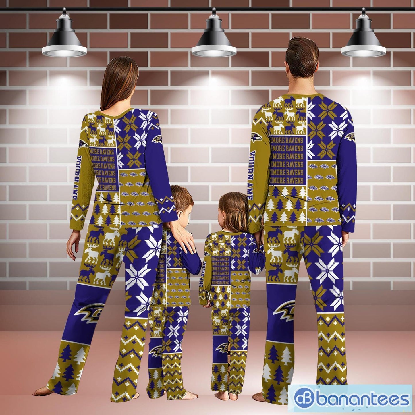 Baltimore Ravens Pajamas Christmas Gift For Family AZCPYZAM099