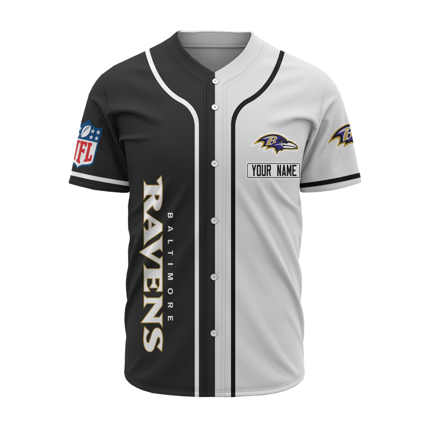 Baltimore Ravens Personalized Baseball Jersey 519