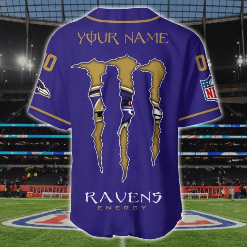 Baltimore Ravens Personalized Baseball Jersey BG196