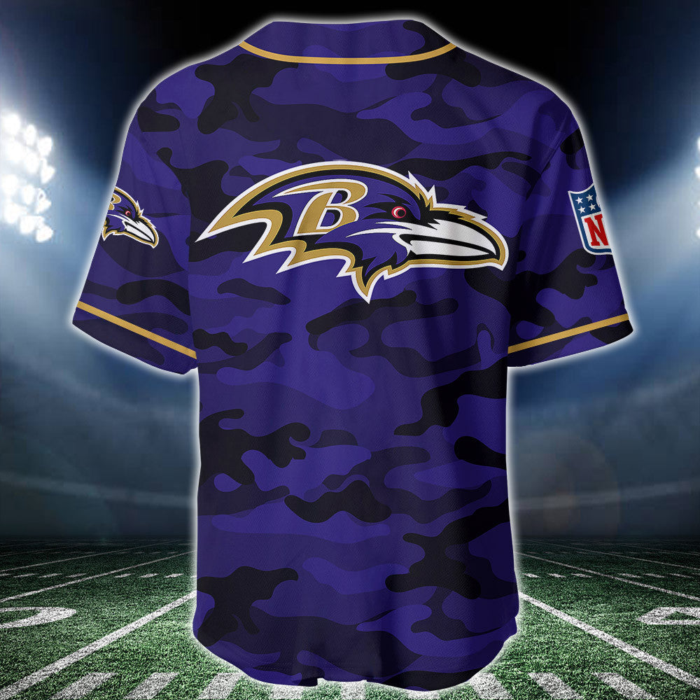 Baltimore Ravens Personalized Baseball Jersey BG220