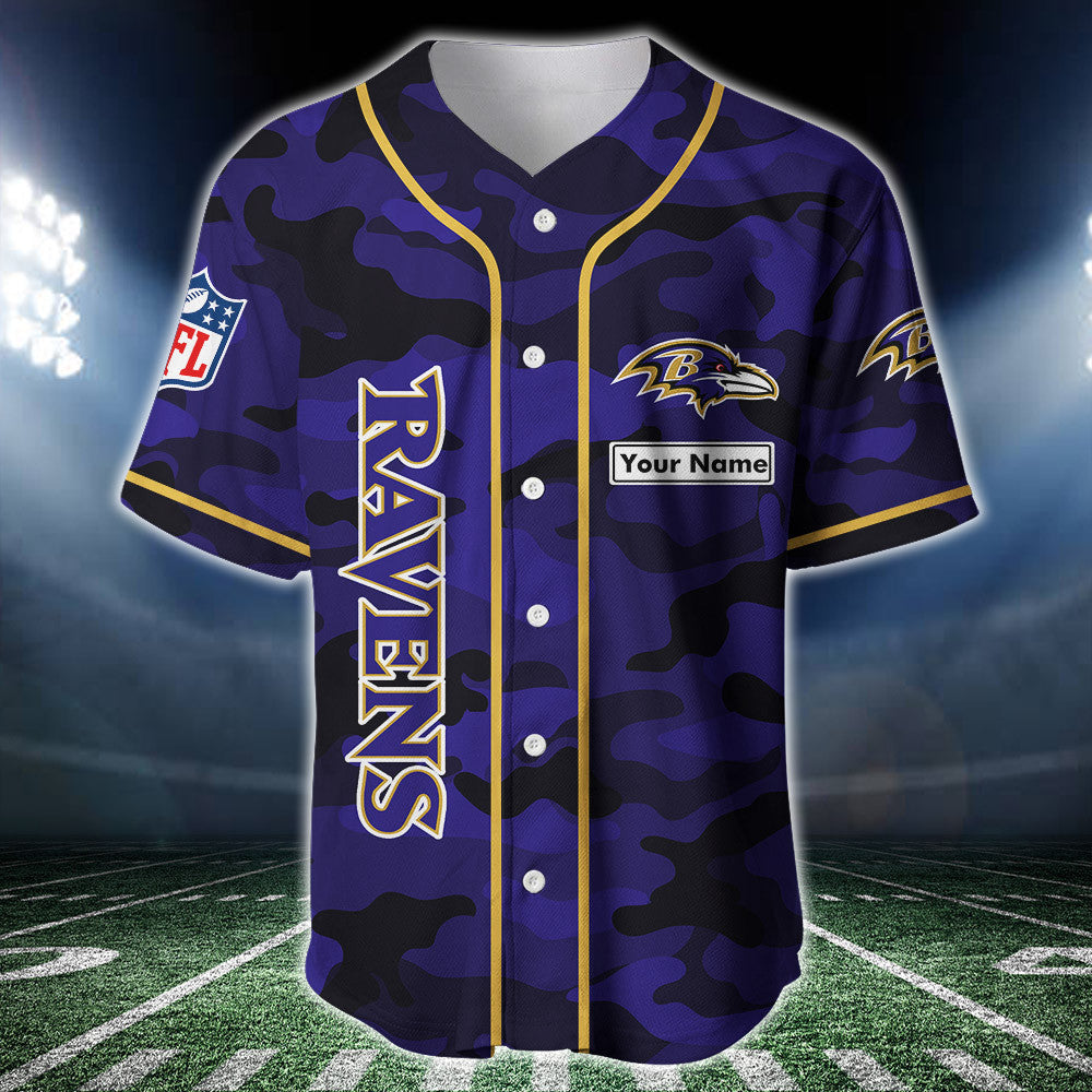 Baltimore Ravens Personalized Baseball Jersey BG220
