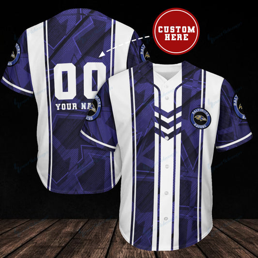 Baltimore Ravens Personalized Baseball Jersey BG252