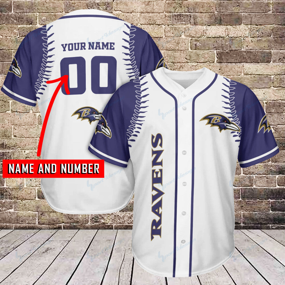 Baltimore Ravens Personalized Baseball Jersey BG287