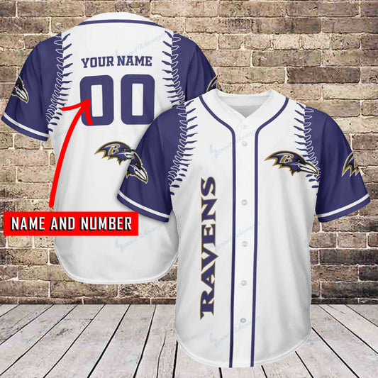 Baltimore Ravens Personalized Baseball Jersey BG287