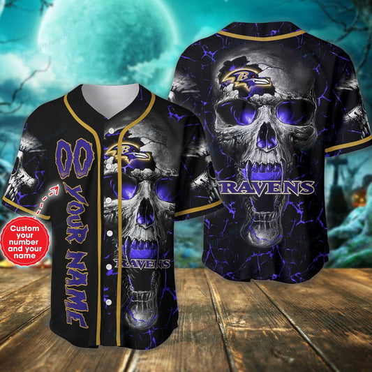Baltimore Ravens Personalized Baseball Jersey BG313