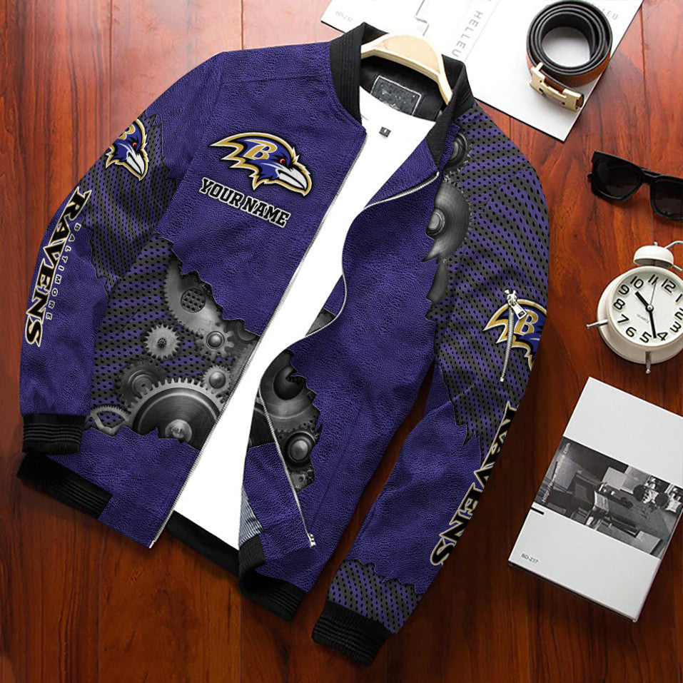 Baltimore Ravens Personalized Bomber Jacket BG583