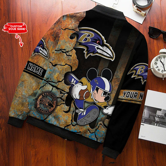 Baltimore Ravens Personalized Bomber Jacket BG593