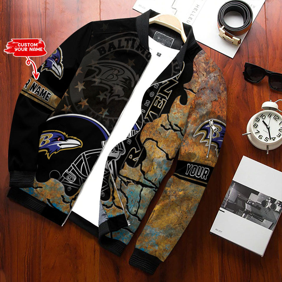 Baltimore Ravens Personalized Bomber Jacket BG593