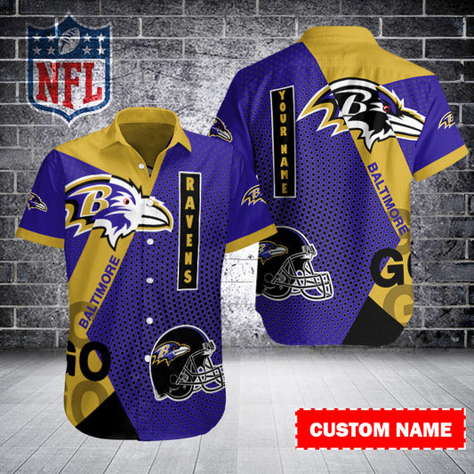 Baltimore Ravens Personalized Button Shirt BB644
