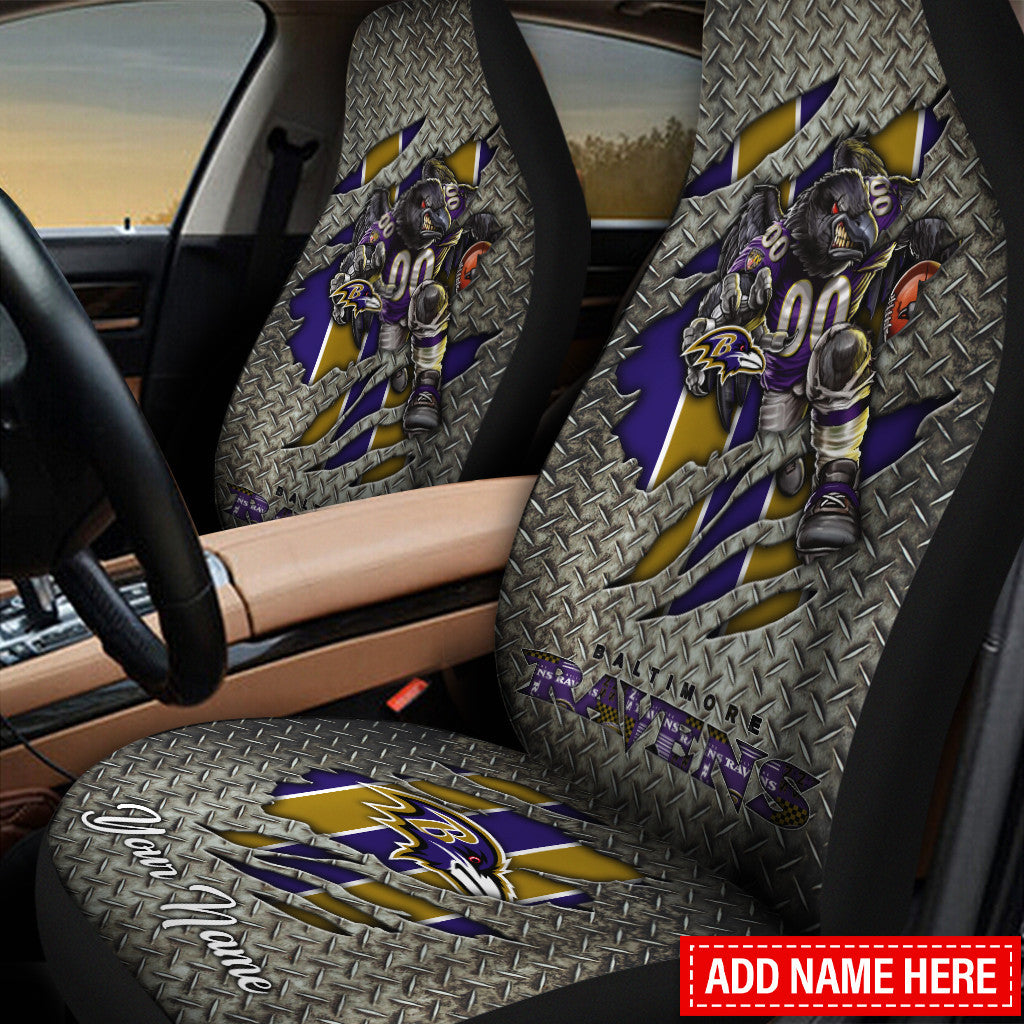 Baltimore Ravens Personalized Car Seat Covers BG319