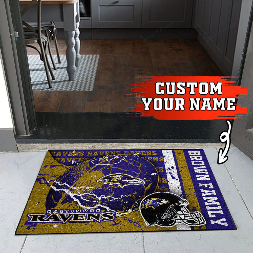 Baltimore Ravens Personalized Doormat BG03