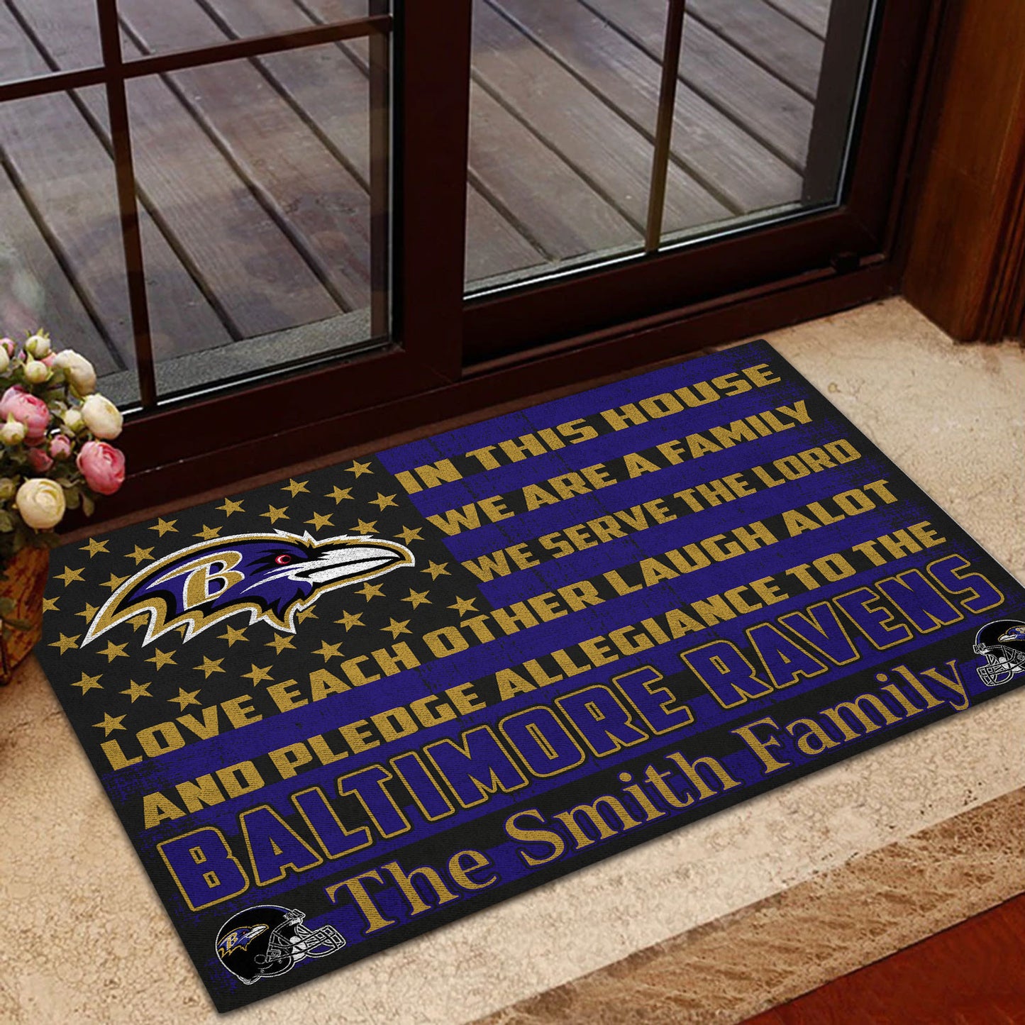 Baltimore Ravens Personalized Doormat BG286