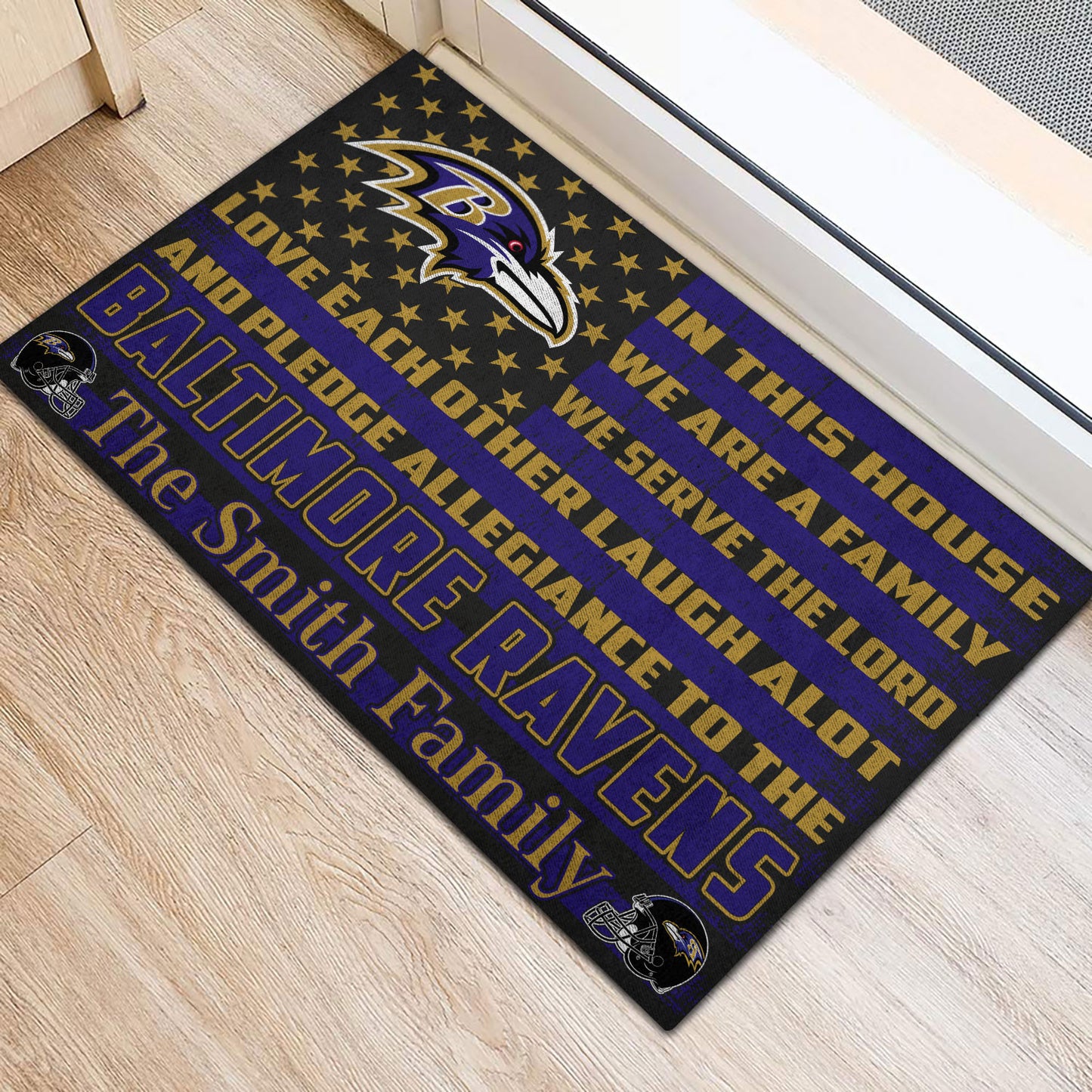 Baltimore Ravens Personalized Doormat BG286