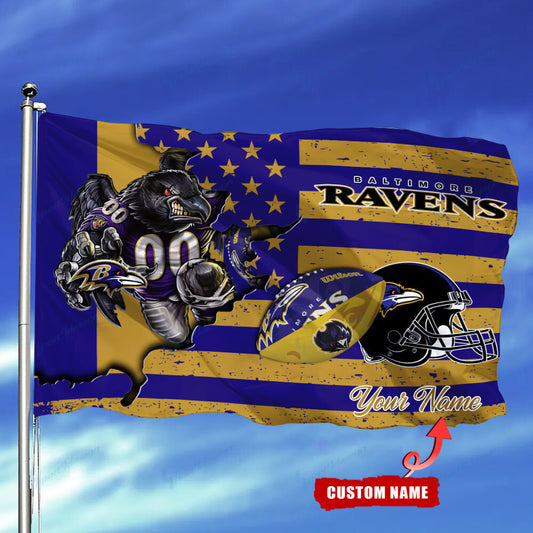 Baltimore Ravens Personalized Flag 110