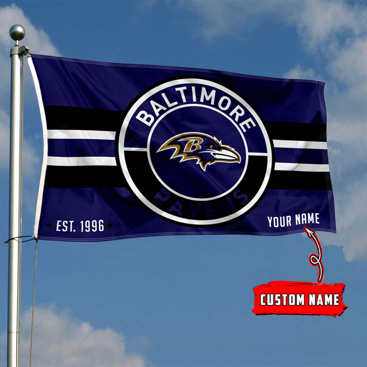 Baltimore Ravens Personalized Flag 169