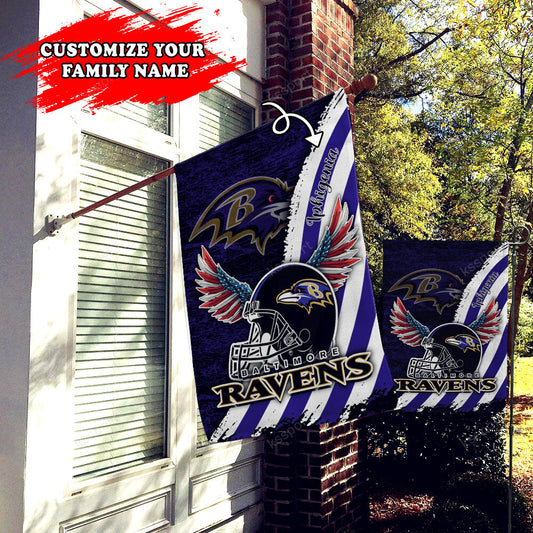 Baltimore Ravens Personalized Flag 444