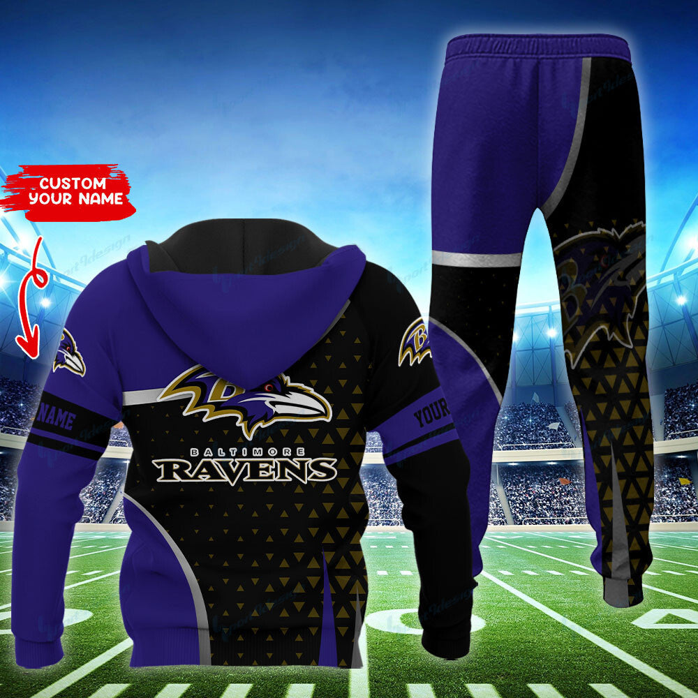 Baltimore Ravens Personalized Hoodie and Jogger Set Hoodie BG861