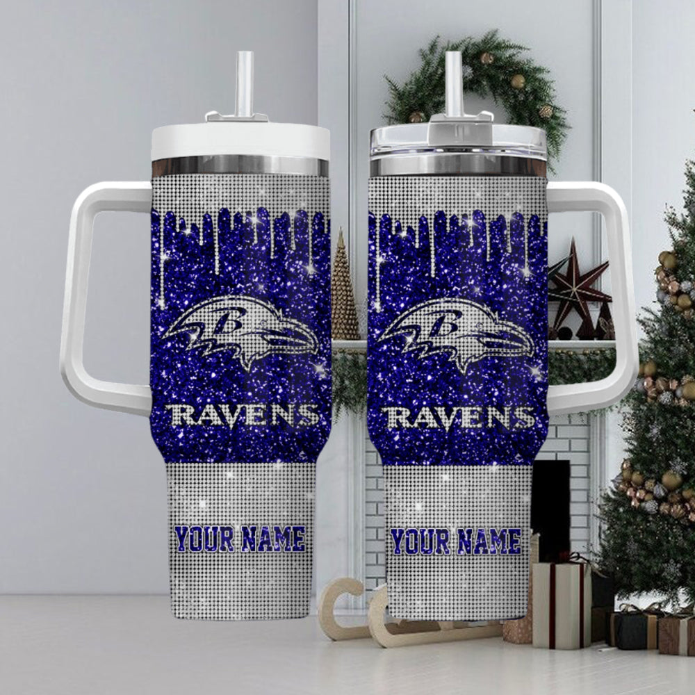 Baltimore Ravens Personalized 40oz Stanley Tumbler AZC40OZT001