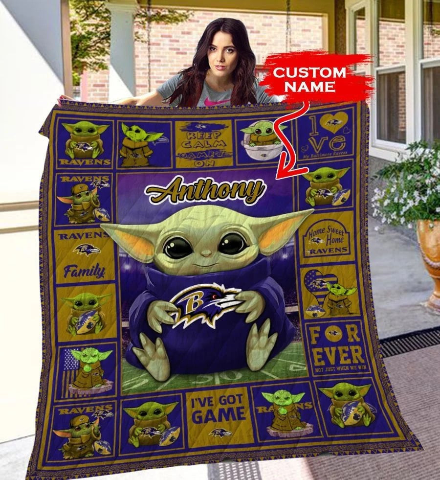 Baltimore Ravens Personalized Premium Quilt BG06