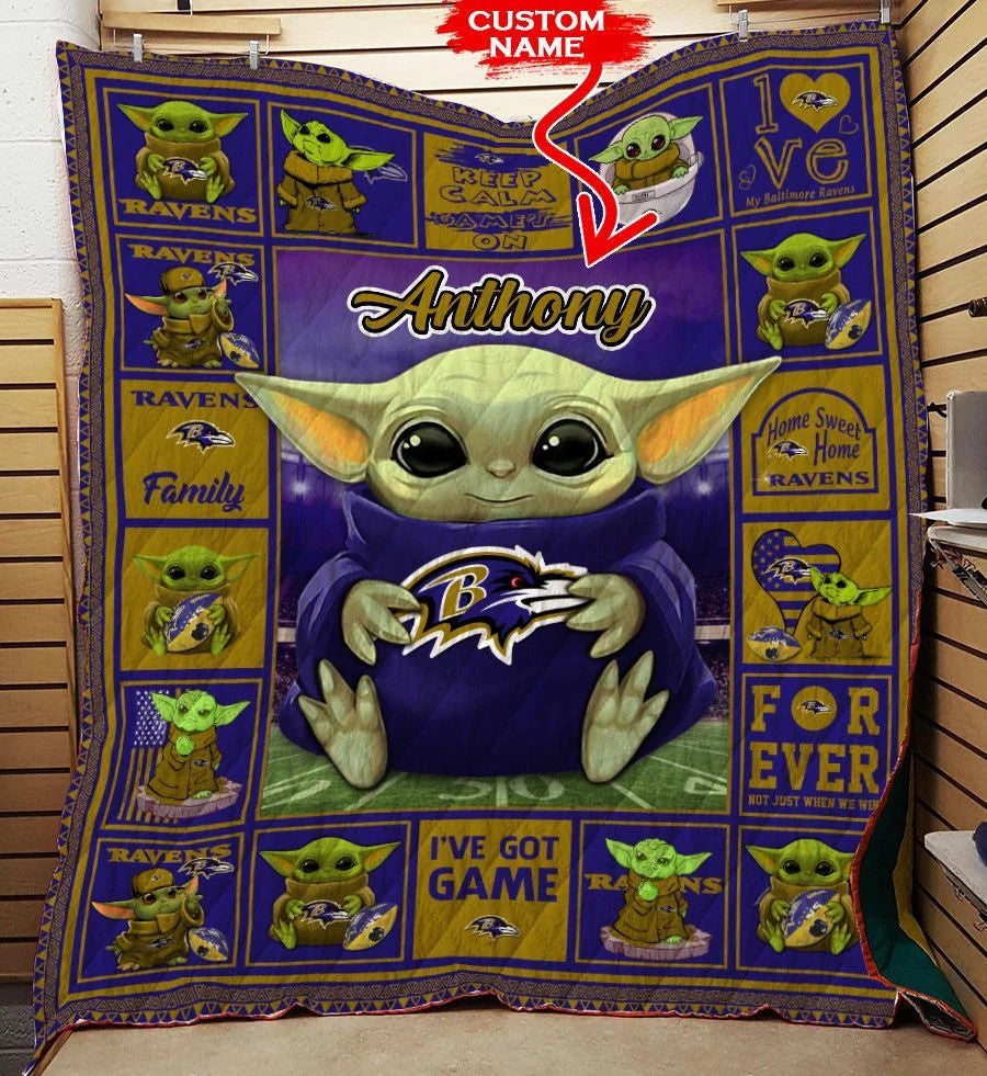 Baltimore Ravens Personalized Premium Quilt BG06