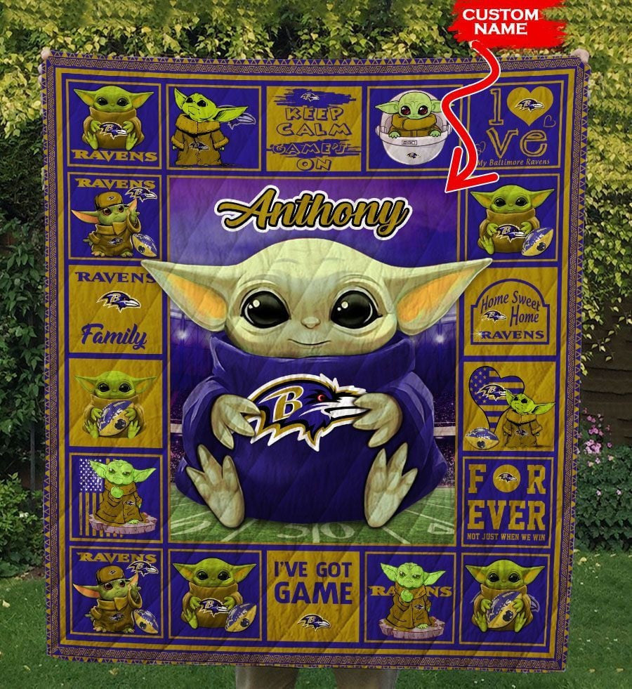 Baltimore Ravens Personalized Premium Quilt BG06