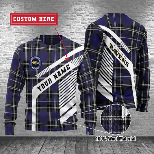 Baltimore Ravens Personalized Woolen Sweater BG14