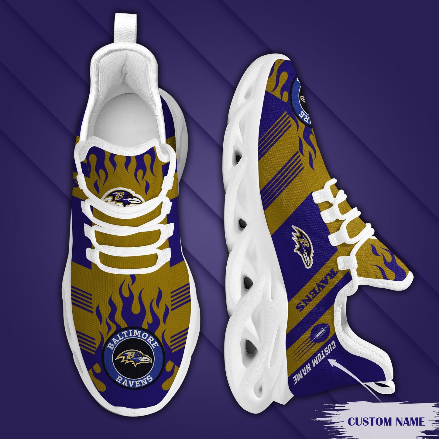 Baltimore Ravens Personalized Yezy Running Sneakers BB576