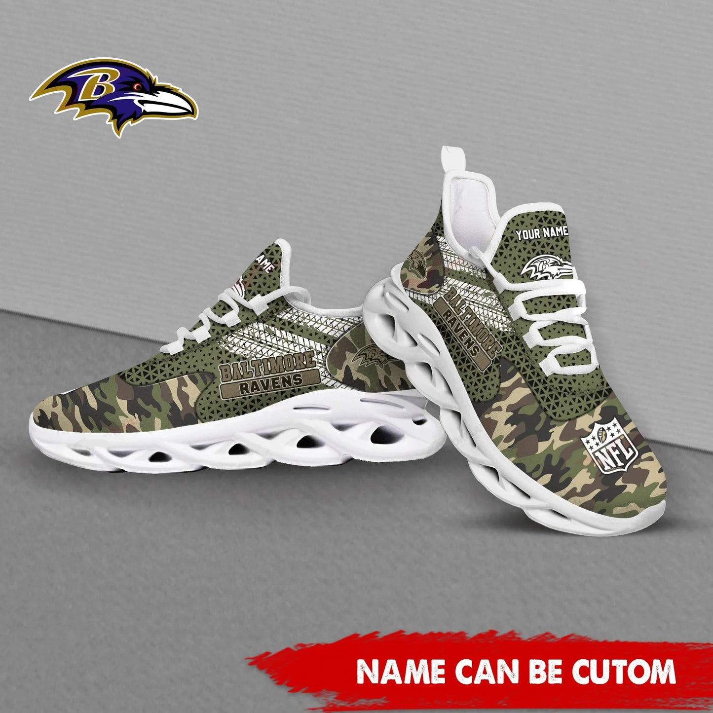 Baltimore Ravens Personalized Yezy Running Sneakers SPD592