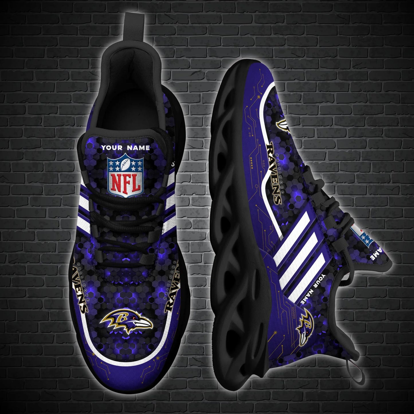 Baltimore Ravens Personalized Yezy Running Sneakers SPD641