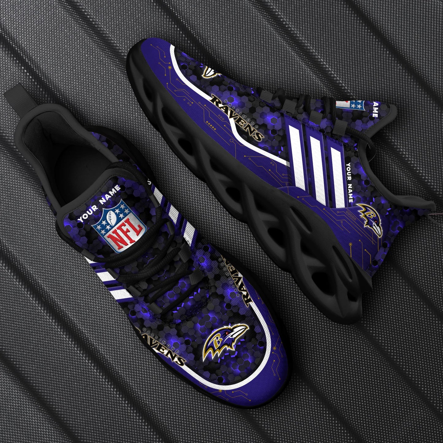 Baltimore Ravens Personalized Yezy Running Sneakers SPD641