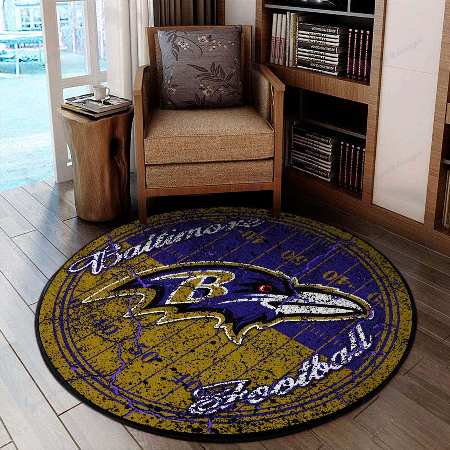 Baltimore Ravens Round Rug 56