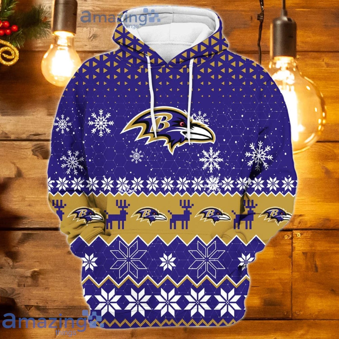 Baltimore Ravens Christmas Hoodie BBHD858