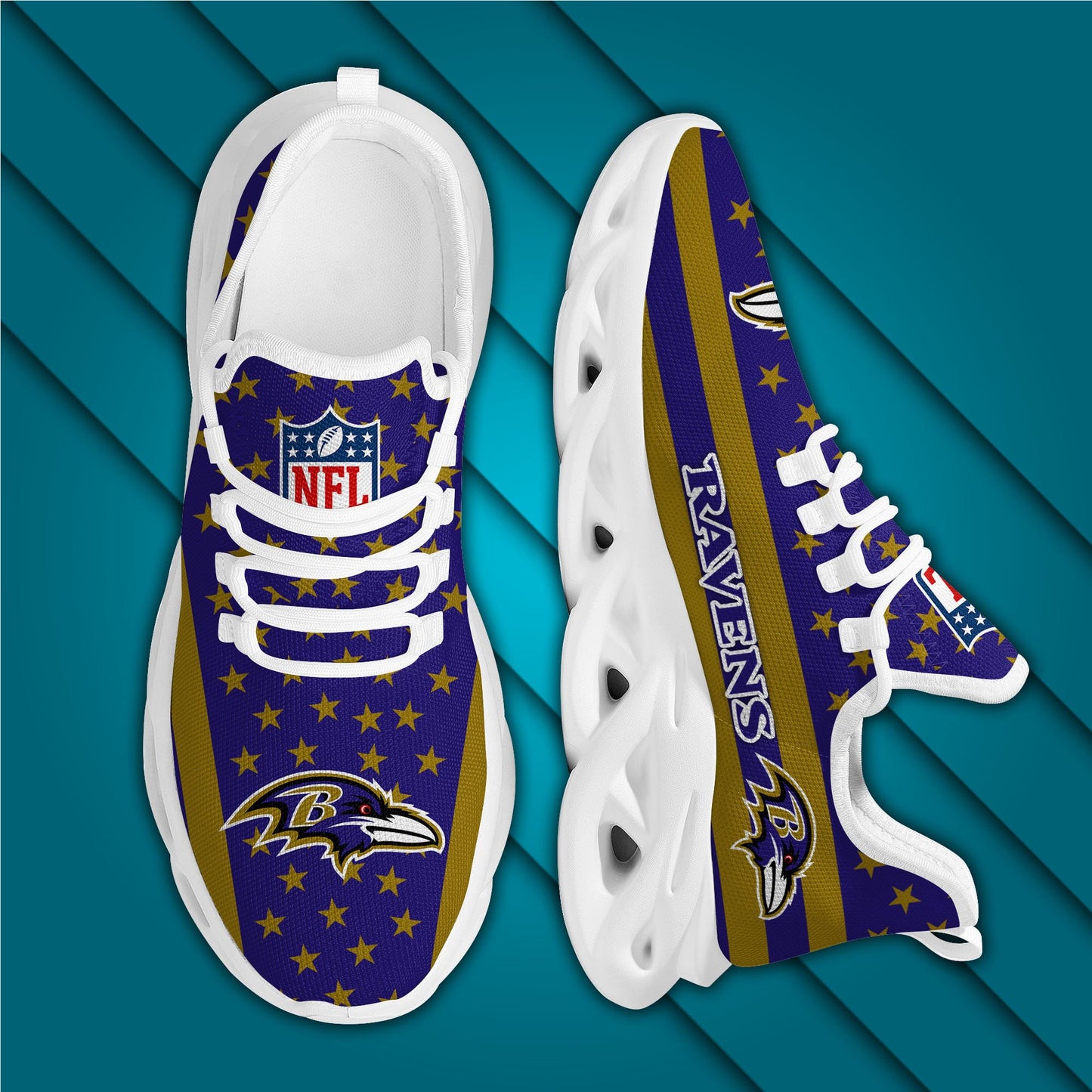 Baltimore Ravens Yezy Running Sneakers 41
