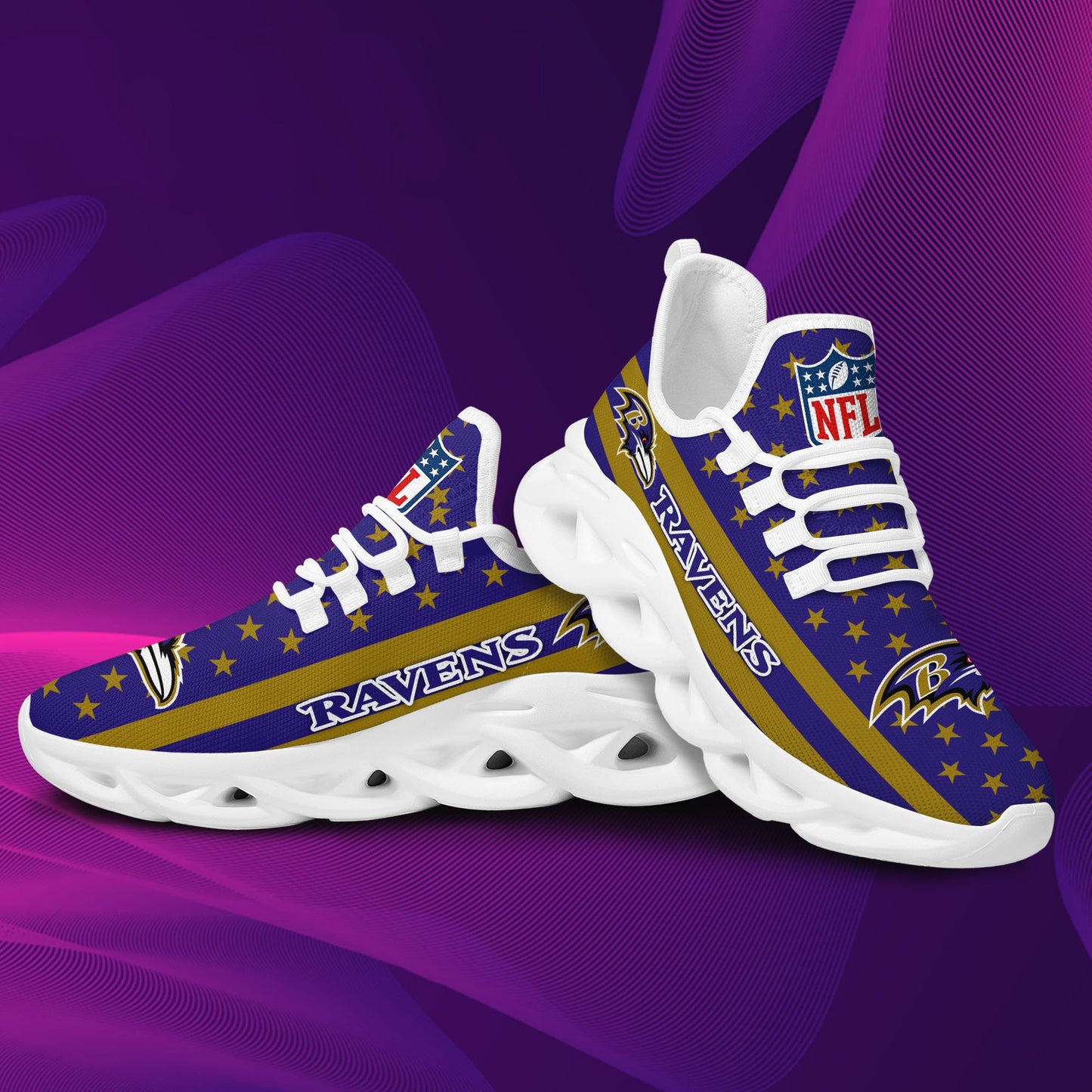 Baltimore Ravens Yezy Running Sneakers 41
