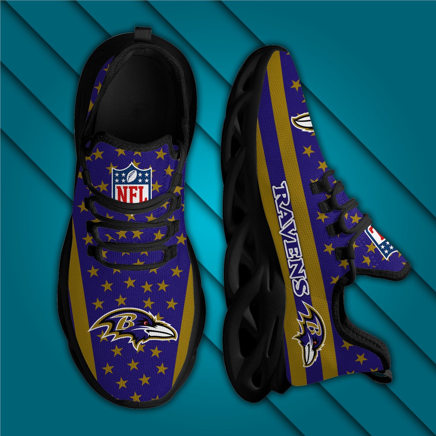 Baltimore Ravens Yezy Running Sneakers 41