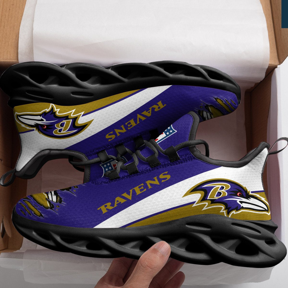Baltimore Ravens Yezy Running Sneakers 908