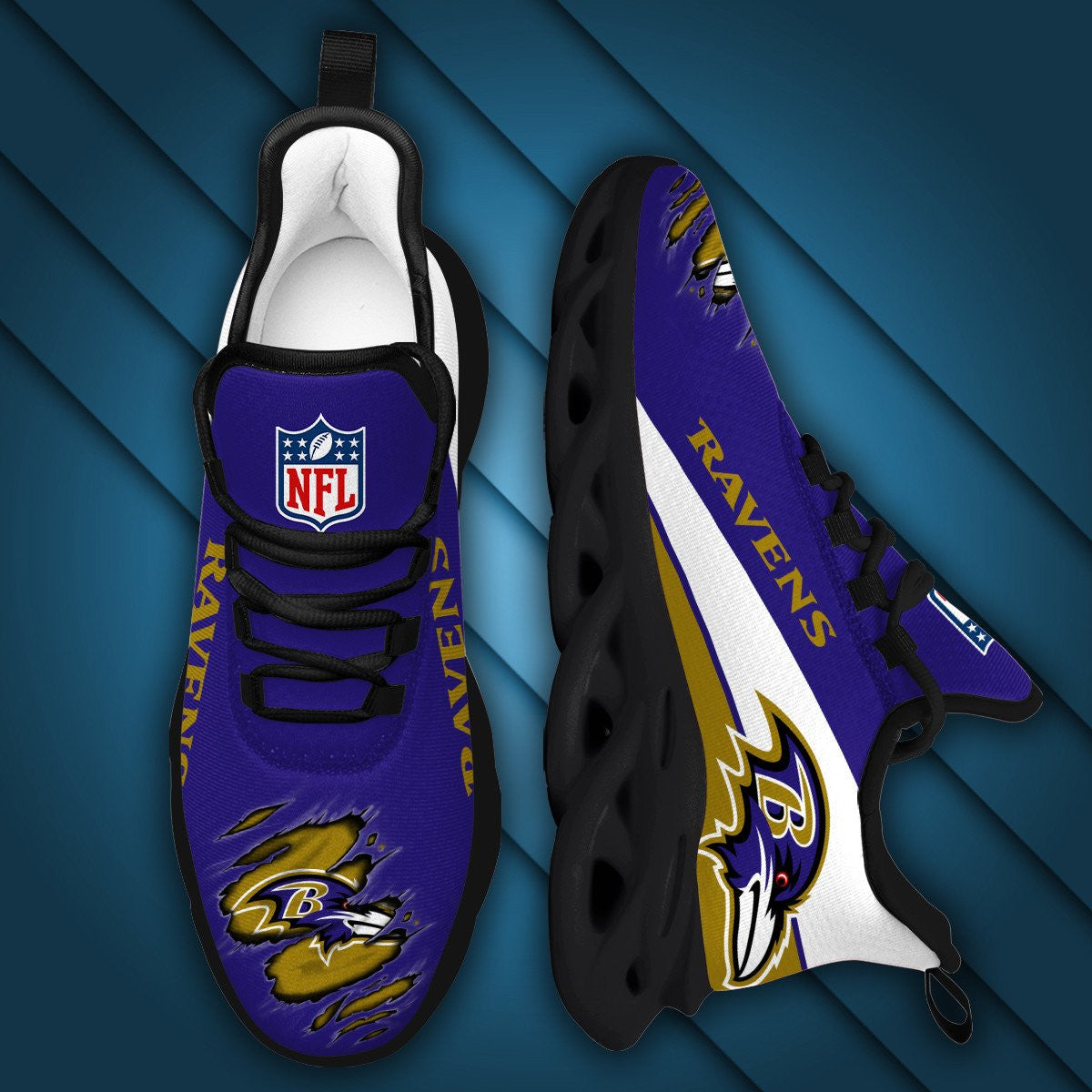 Baltimore Ravens Yezy Running Sneakers 908