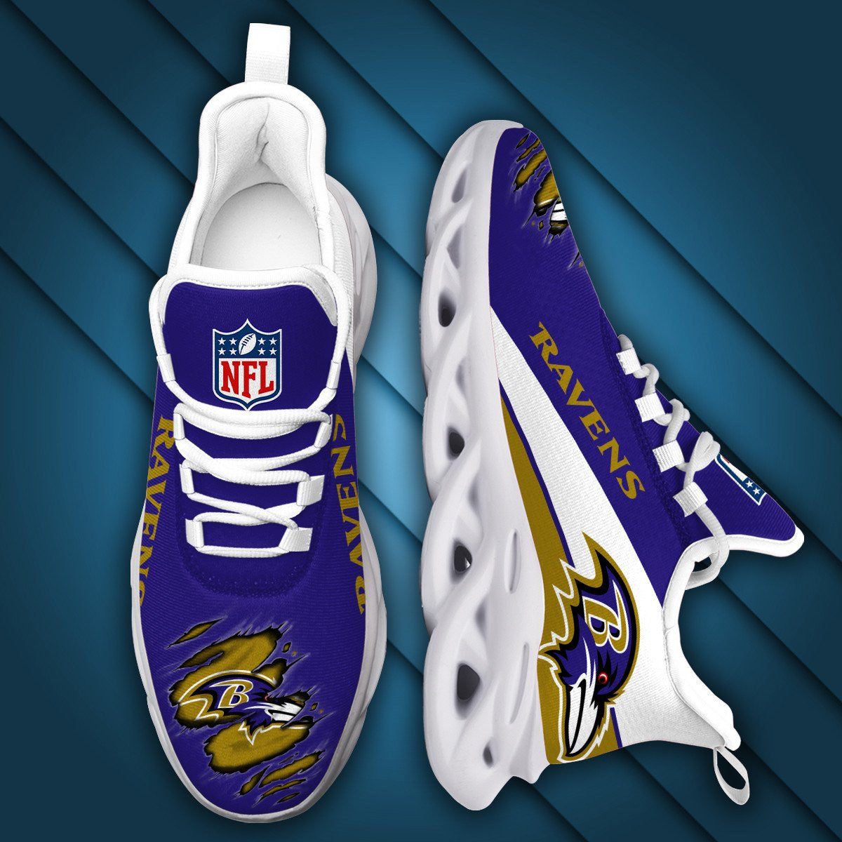 Baltimore Ravens Yezy Running Sneakers 908