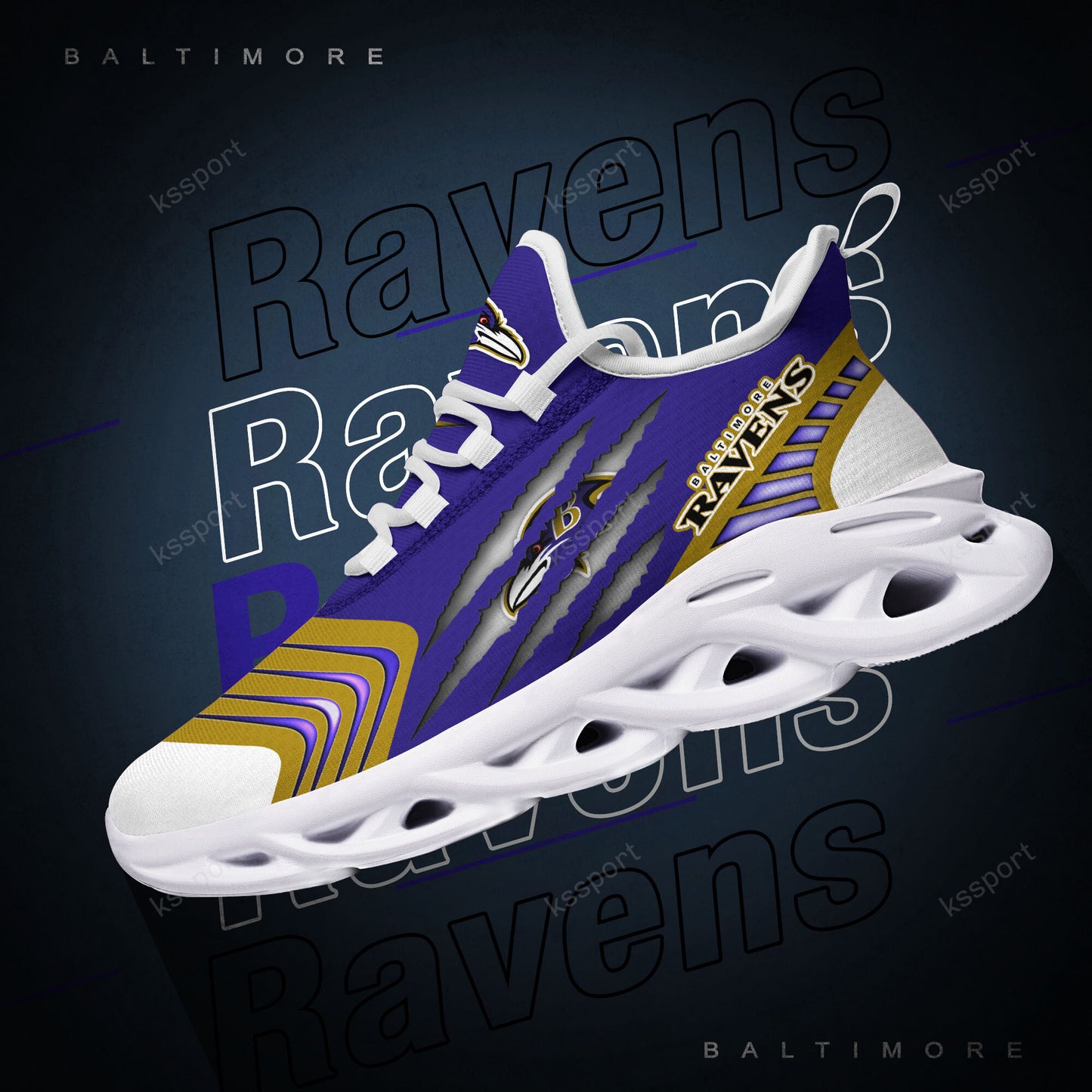 Baltimore Ravens Yezy Running Sneakers BB409
