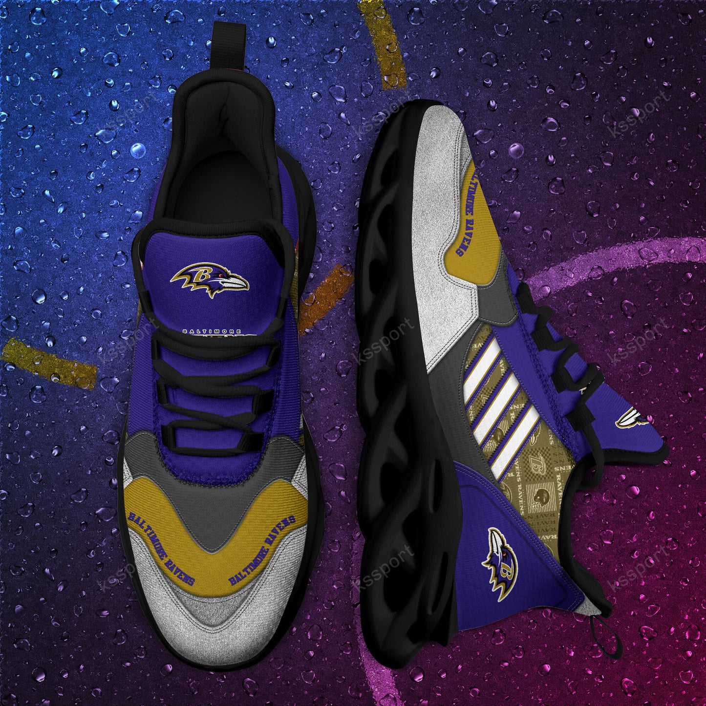 Baltimore Ravens Yezy Running Sneakers BG756