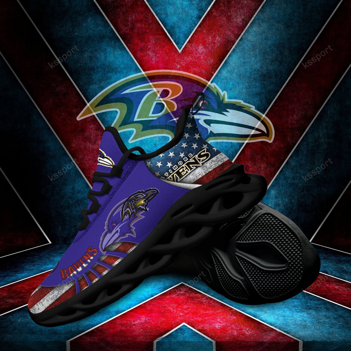 Baltimore Ravens Yezy Running Sneakers BG806