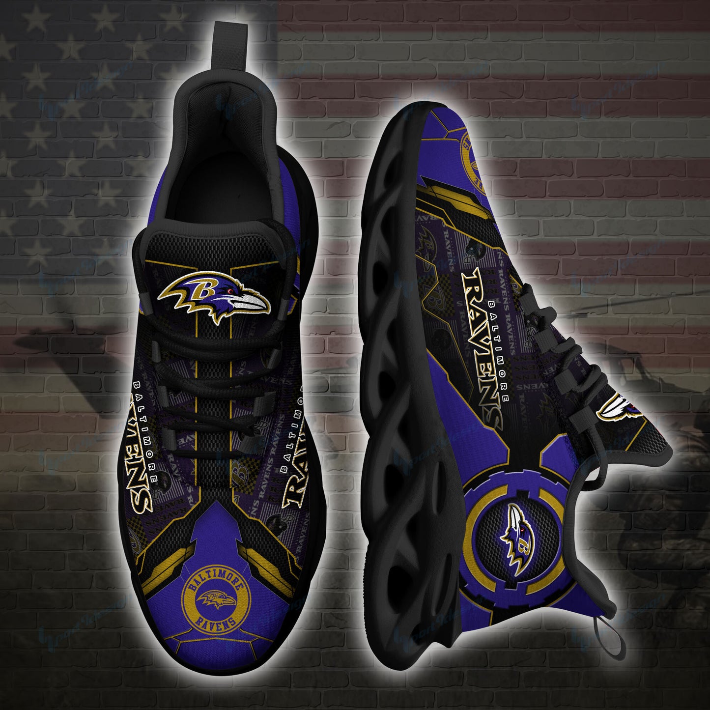 Baltimore Ravens Yezy Running Sneakers SPD07