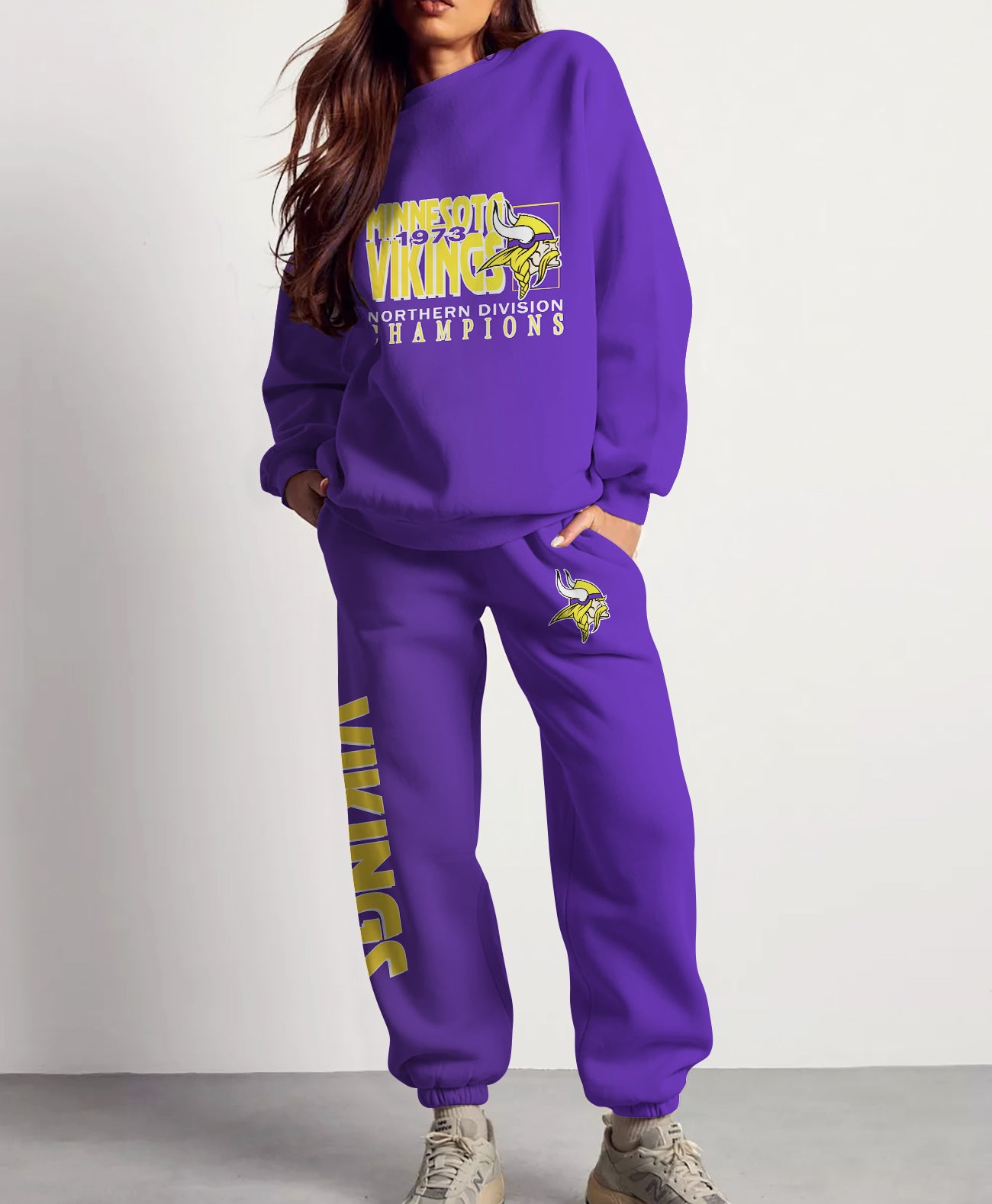 Minnesota Vikings Combo 3D Sweatsuit and Sweatpants Unisex CBSP181